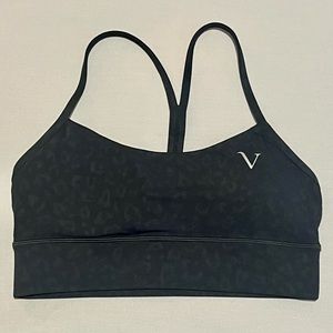 VITAE APPAREL Ultra Flow Sports Bra Black Leopard